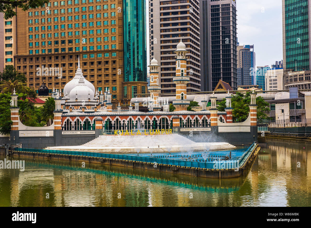 Masjid Jamek Moschee im Zentrum von Kuala Lumpur, Malaysia Stockfoto