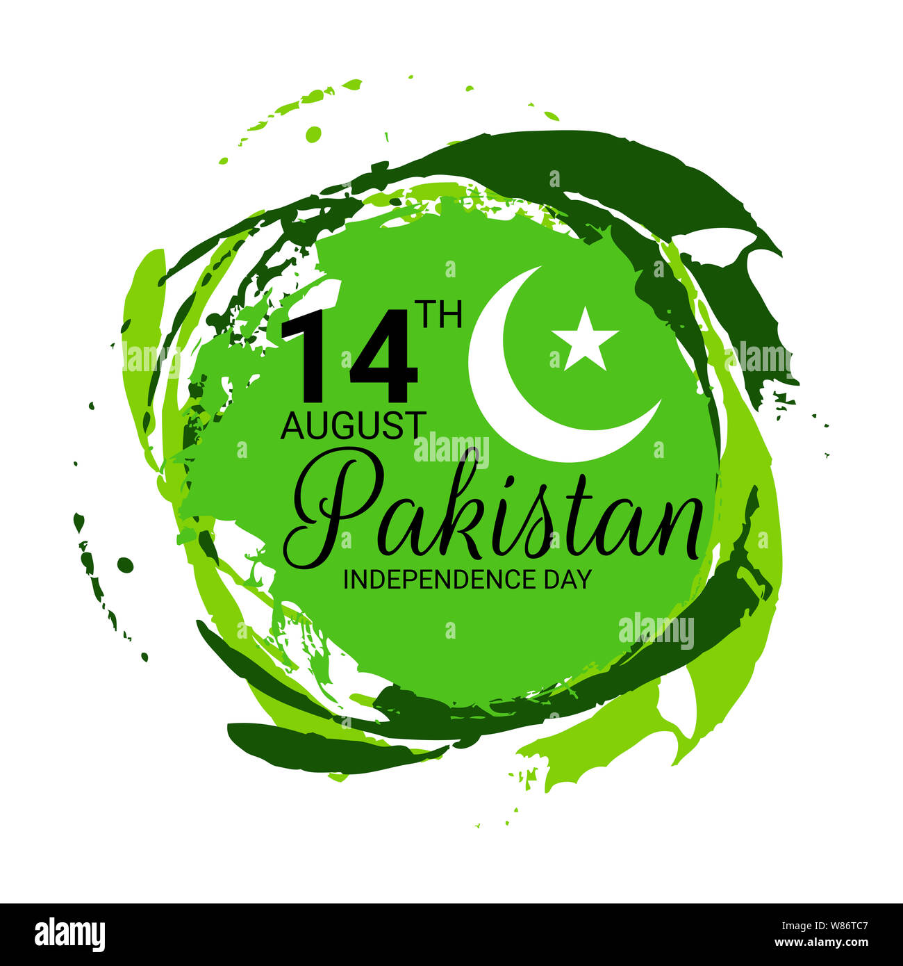 Feiern Unabhängigkeit Pakistans Tag kreative Vector Illustration. 14. August Unabhängigkeit Pakistans. Stockfoto