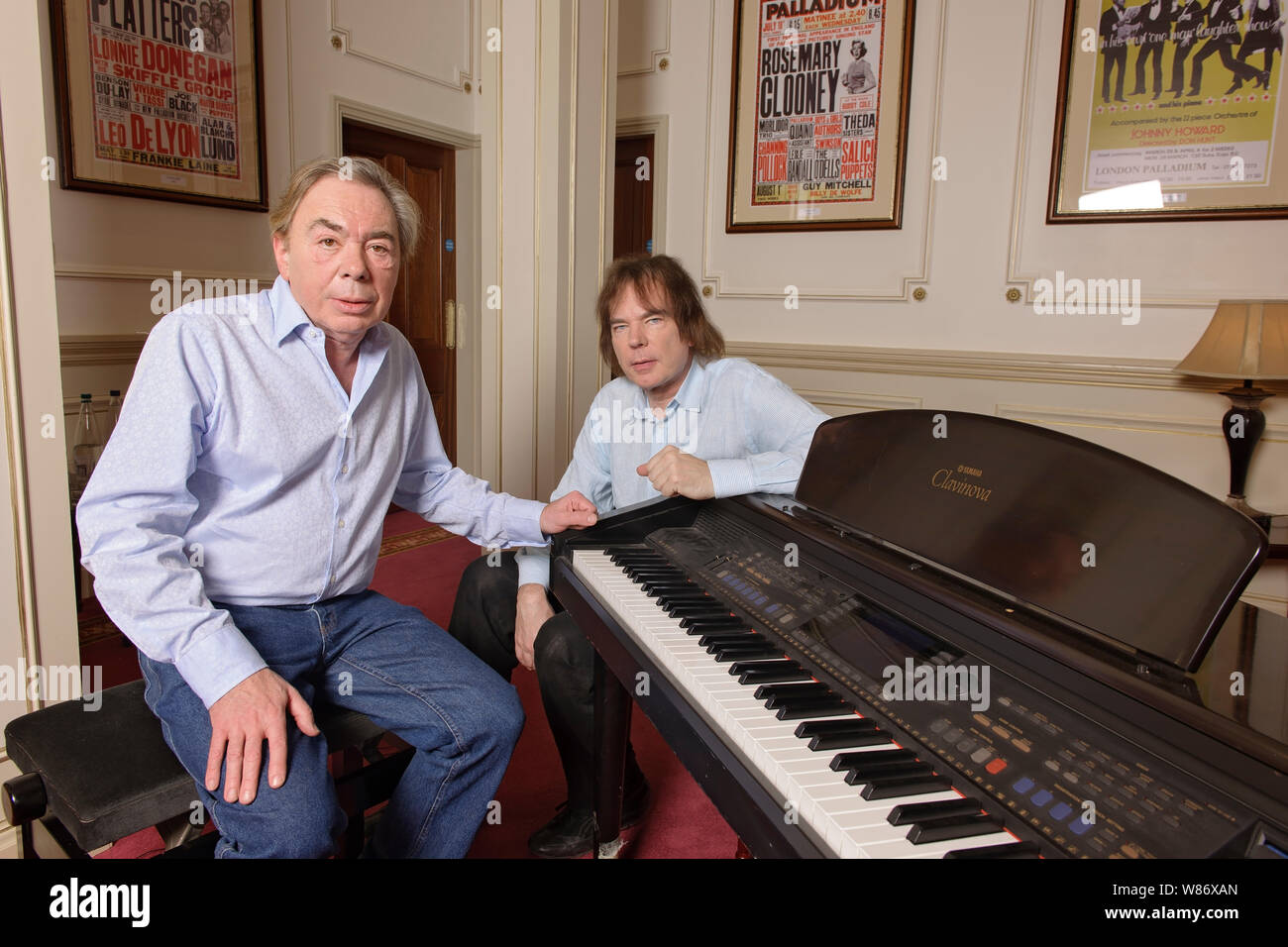 Komponist Andrew Lloyd Webber und sein Bruder Julian Lloyd Webber Stockfoto