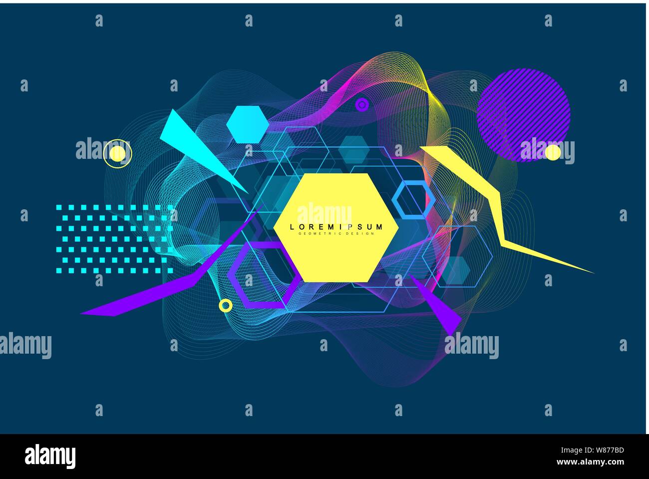Zusammenfassung Hintergrund Zusammensetzung der geometrischen Formen. Modernes Design, Plakat, Abdeckung, Banner, Card Design. Geometrische Muster, Textur. Vektor Stock Vektor