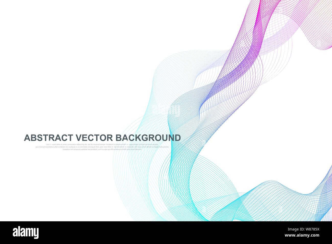 Abstrakte farbenfrohe wave Linien Hintergrund. Geometrische Vorlage für Ihr Design Broschüre, Flyer, Bericht, Website, Banner. Vector Illustration Stock Vektor