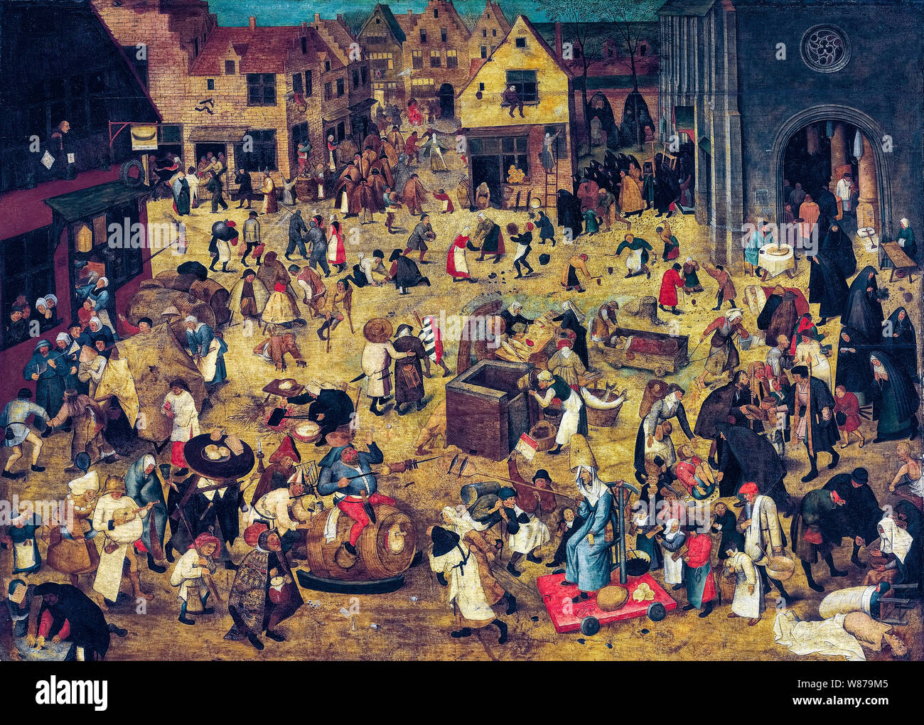 Pieter Brueghel der Jüngere, Der Kampf zwischen Karneval und Fastenzeit, Malerei, 1600-1638 Stockfoto