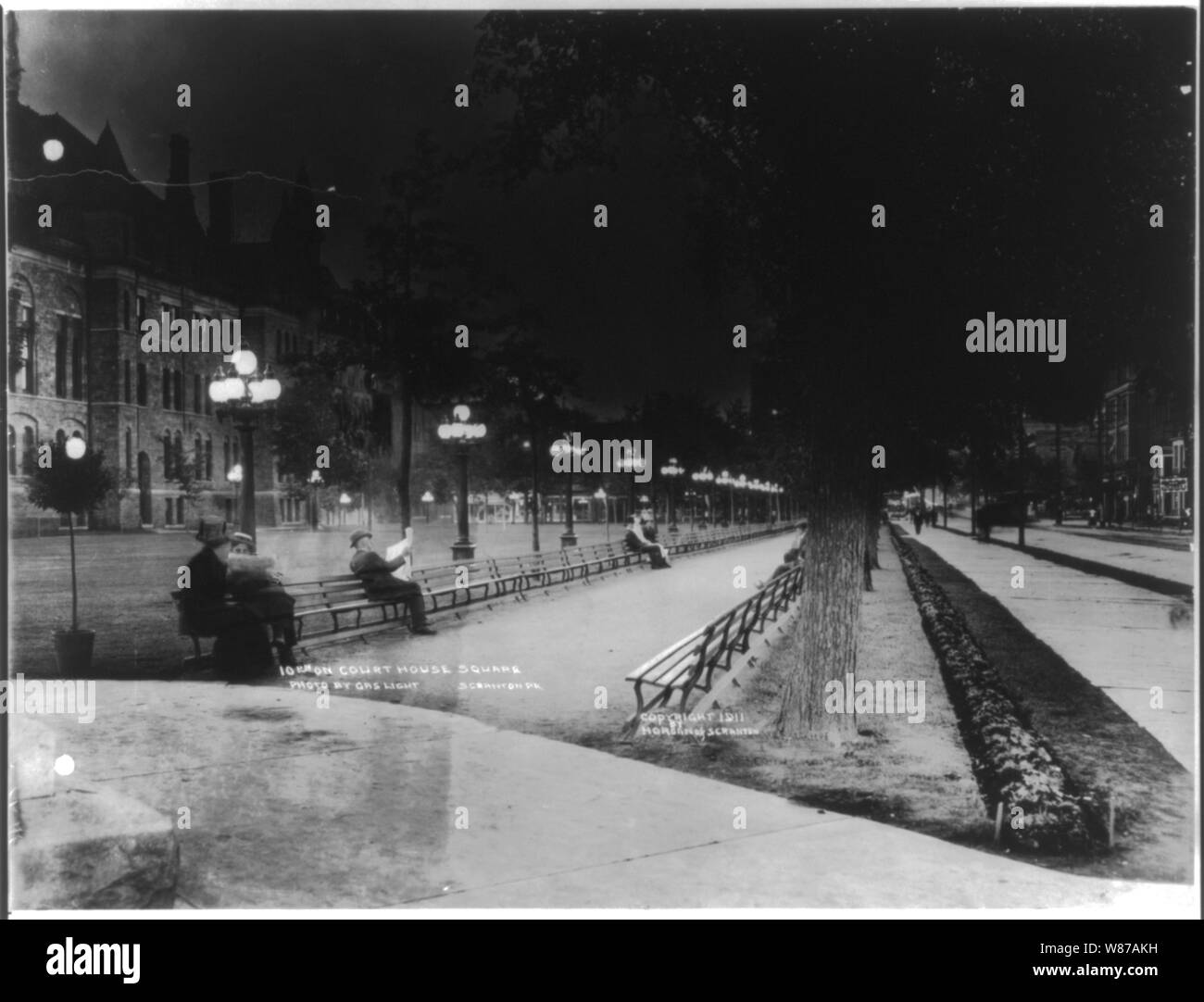 10:00 Uhr Auf Court House Square, Scranton, PA. Stockfoto