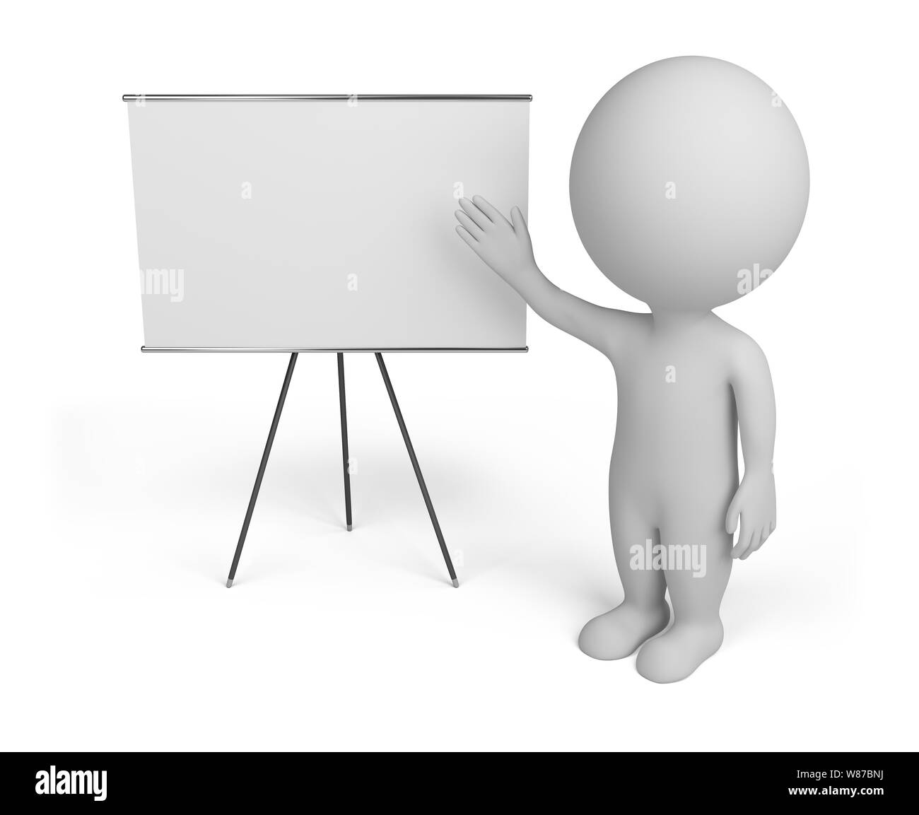 3d kleine Person mit leeren Brett. 3D-Bild. Isoliert weißer Hintergrund. Stockfoto 3d kleine Person mit leeren Brett. 3D-Bild. Isoliert weißer Hintergrund. Stockfoto