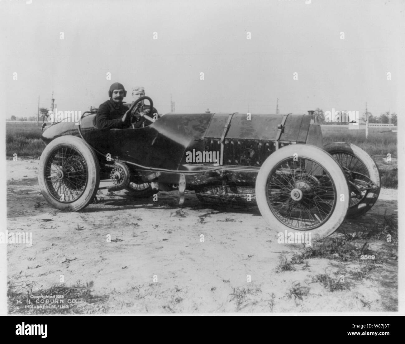 2 Männer im Rennsport Automobil Stockfoto