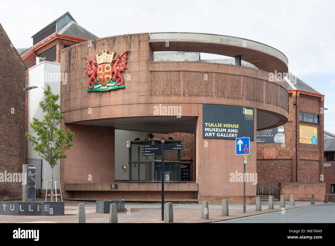 Tullie House Museum und Kunstgalerie, Castle Street, Carlisle, Stadt Carlisle, Cumbria, England, Vereinigtes Königreich Stockfoto