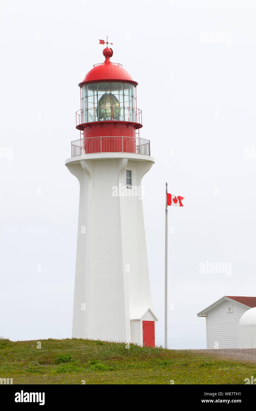 Neue Férolle Halbinsel Leuchtturm, Neue Férolle, Neufundland und Labrador, Kanada Stockfoto