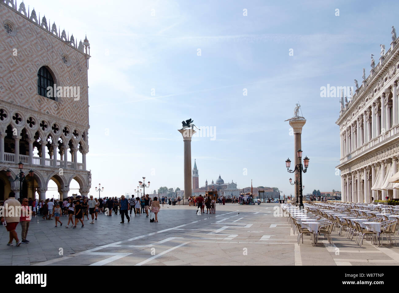 Blick vom Markusplatz, Venedig Italien Sommer 2019 Stockfoto