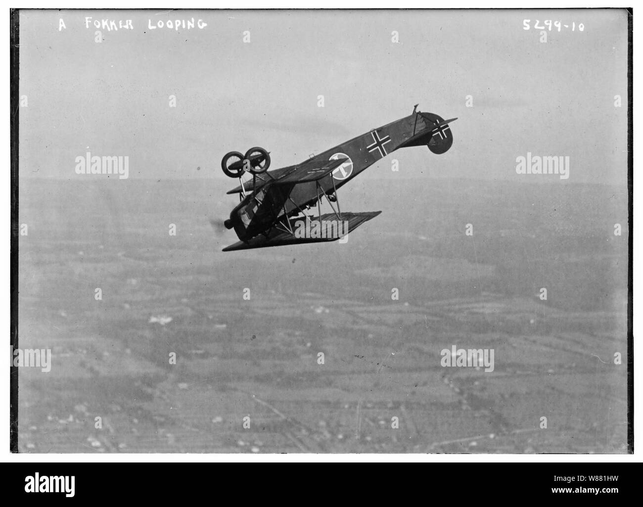 Eine Fokker looping Stockfoto