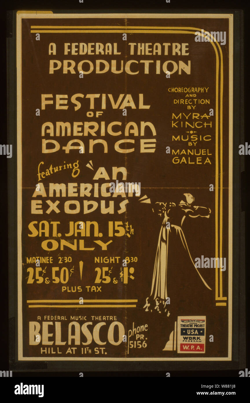 Eine Produktion des Theater Festival des American Dance mit einem amerikanischen Exodus Stockfoto