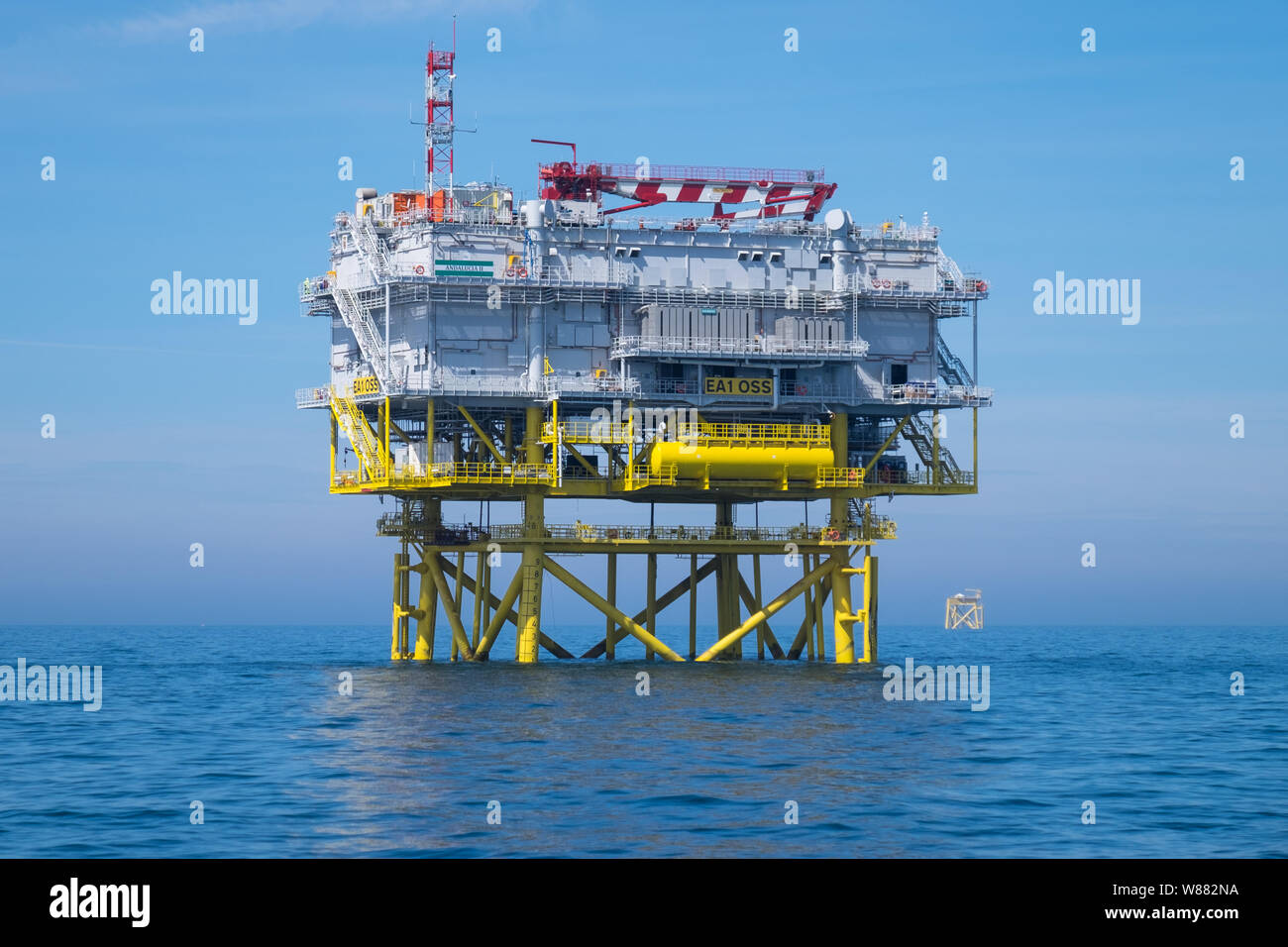 Der Unterstation auf East Anglia eine Offshore Windparks in der südlichen Nordsee Stockfoto