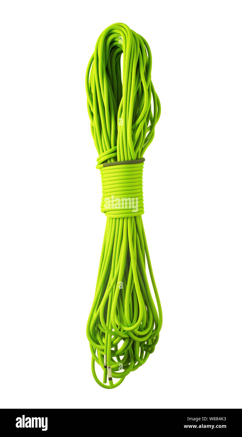 Lime Green Kletterseil Stockfoto