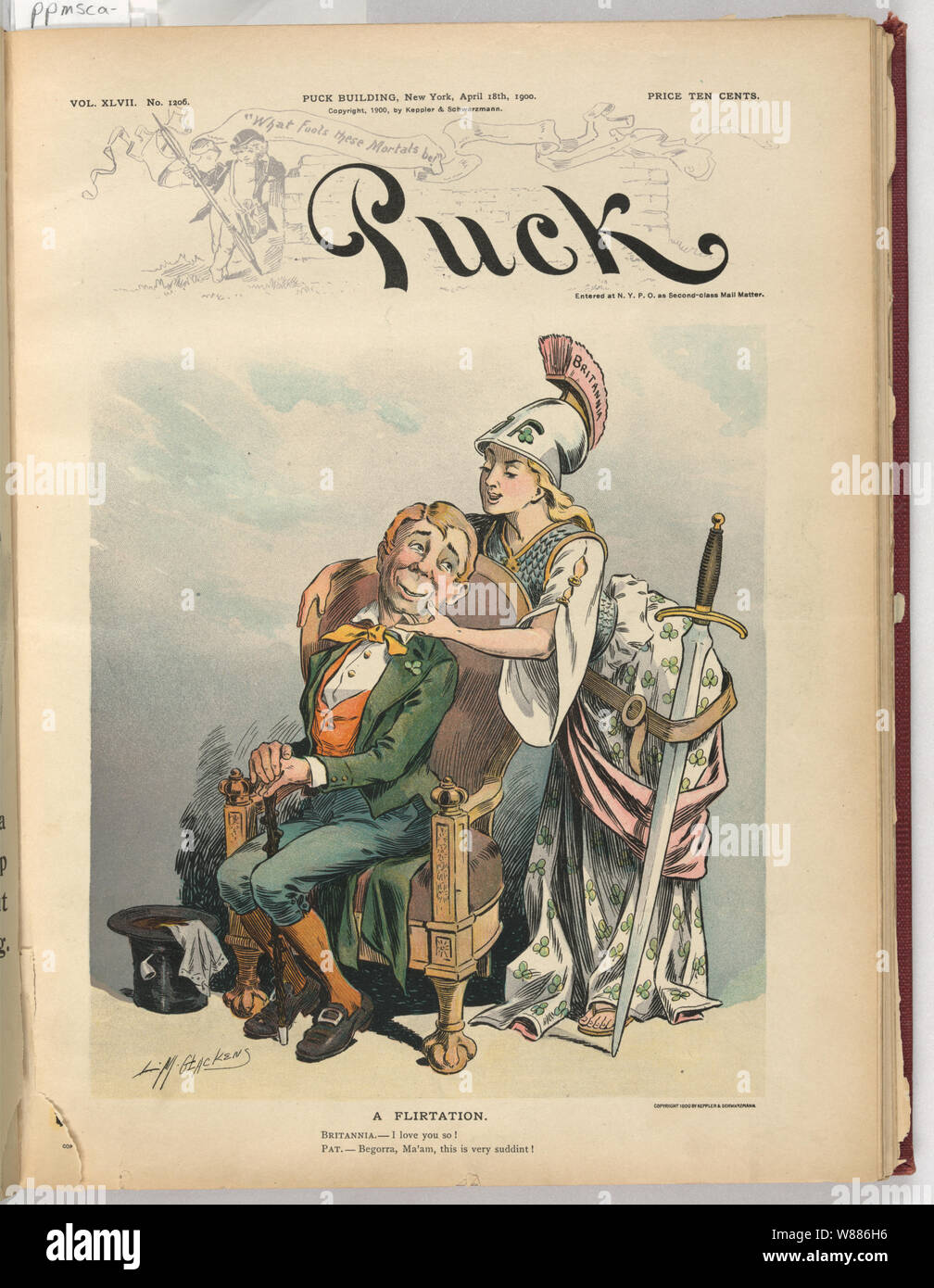 Ein Flirt/L.M. Glackens. Stockfoto