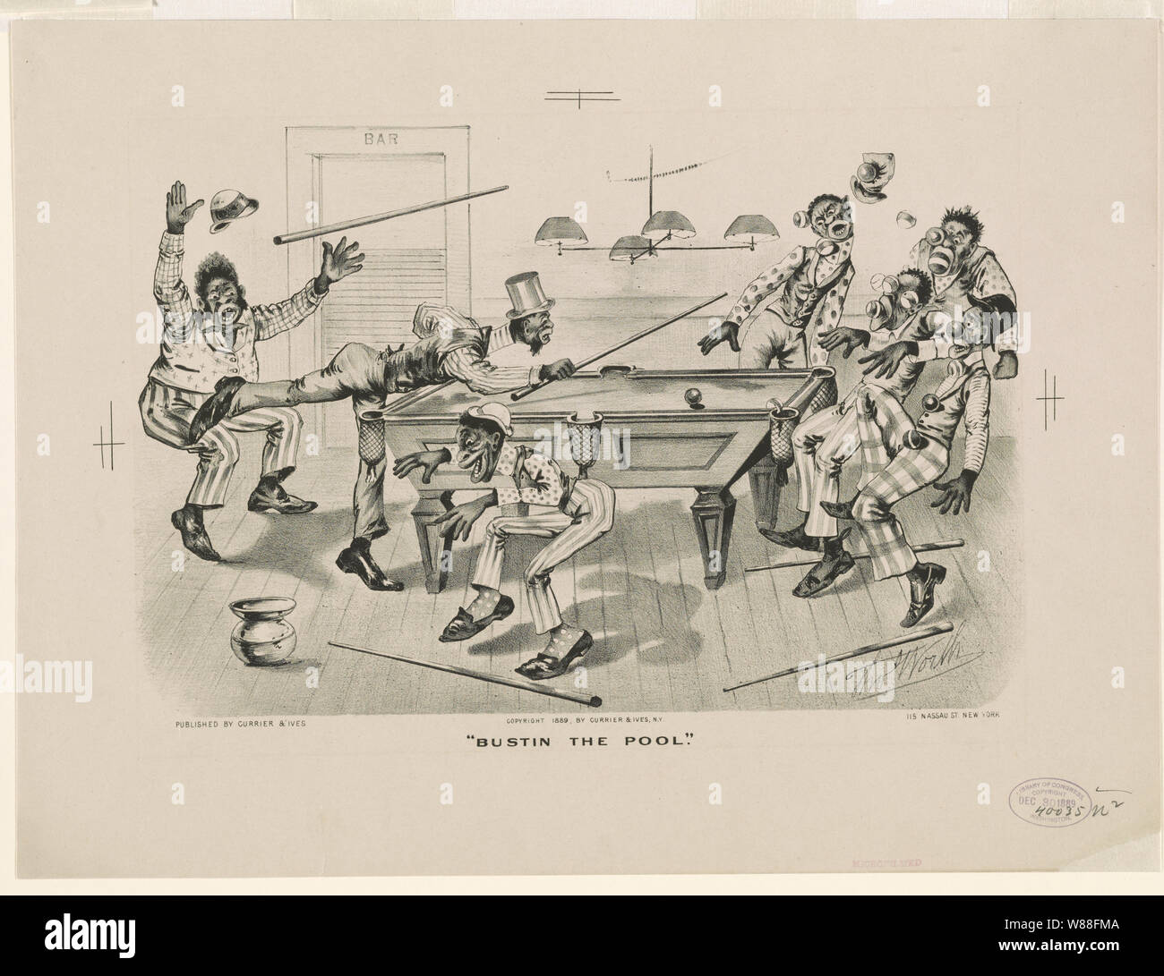 Bustin der Pool Stockfoto