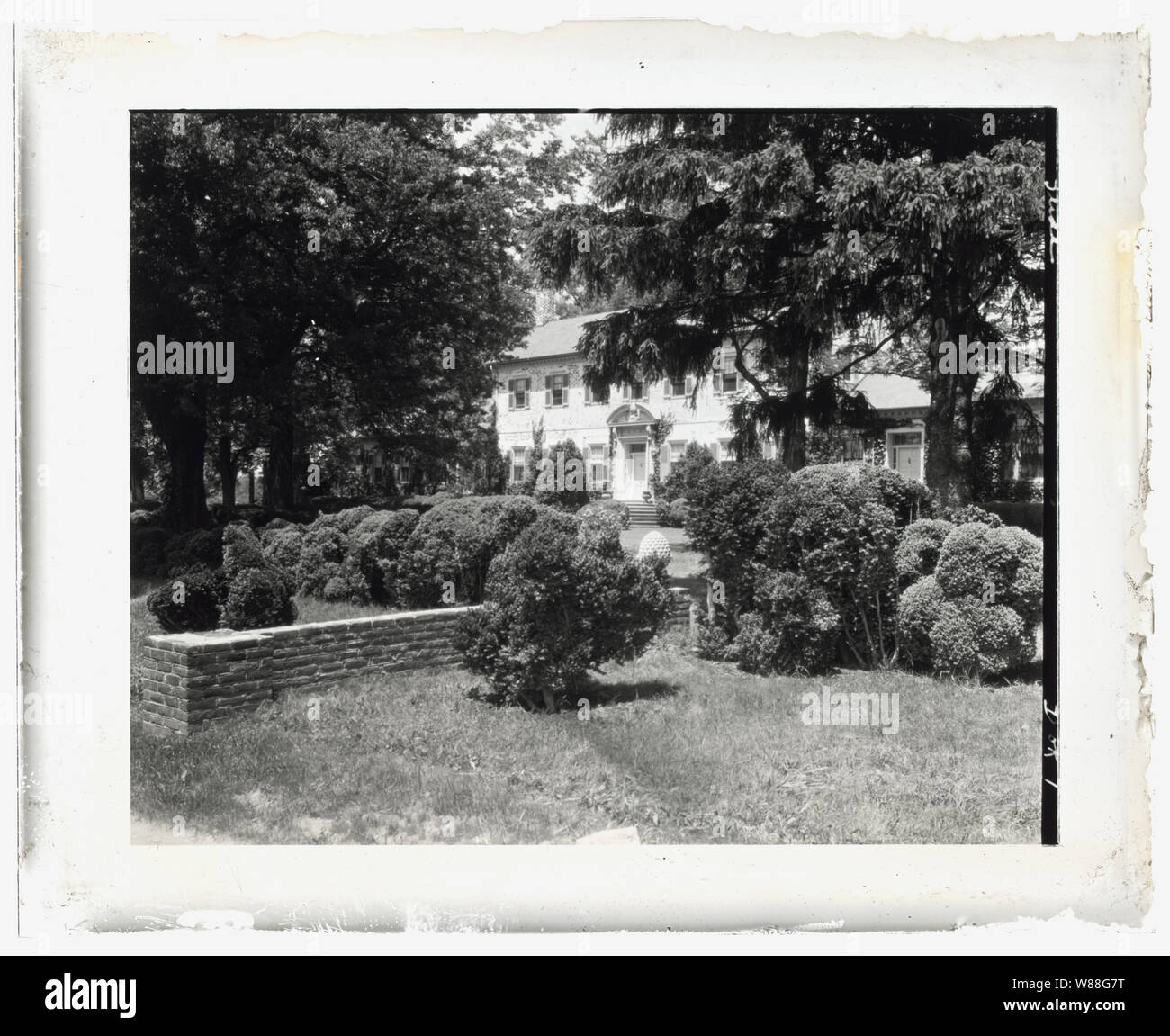 Chatham, Oberst Daniel Bradford Devore House, 120 Chatham Lane, Fredericksburg, Stafford County, Virginia. West Garden Stockfoto