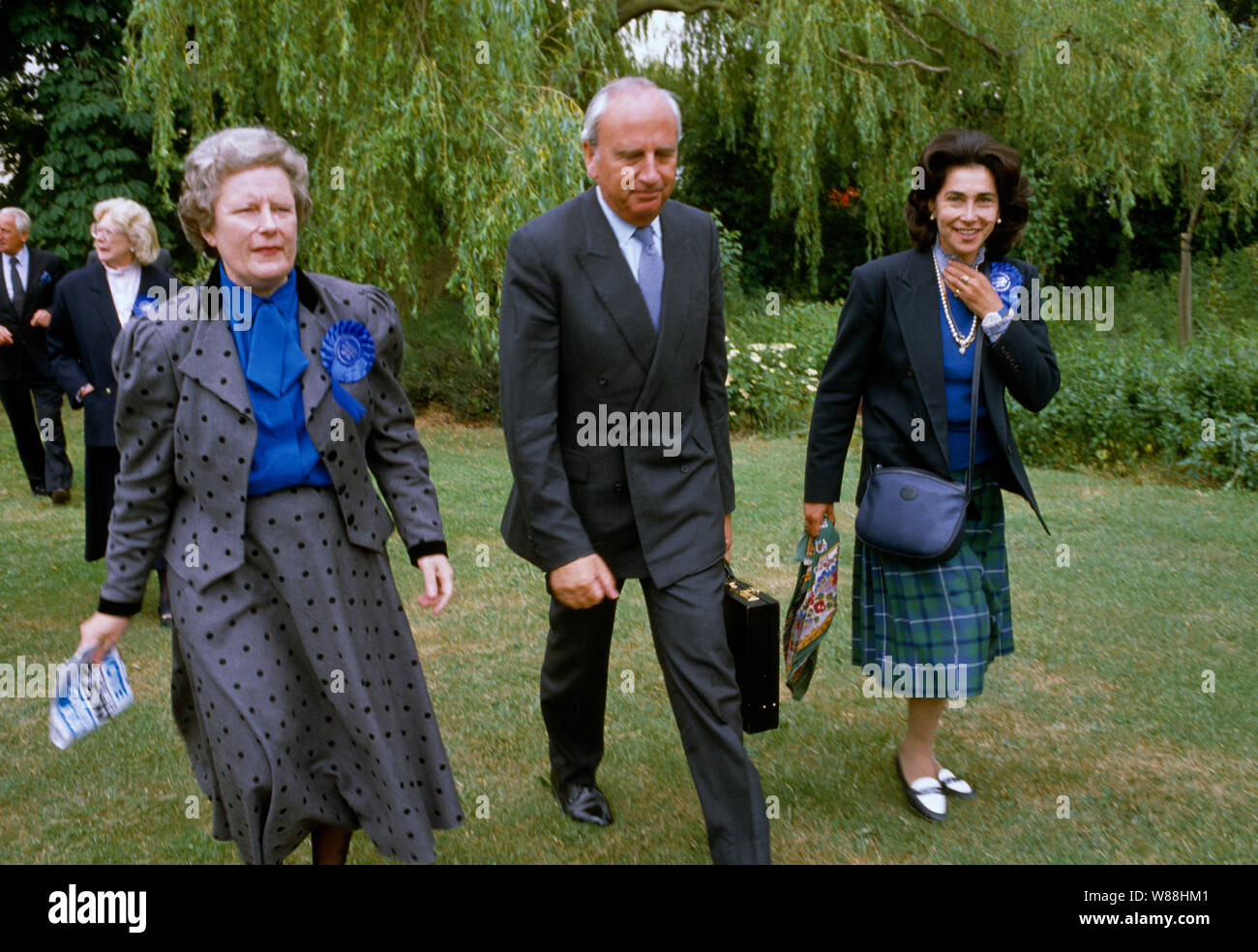 Konservative Politiker Herr David Young und Baroness Patricia Rawlings, kundenwerbung Stockfoto