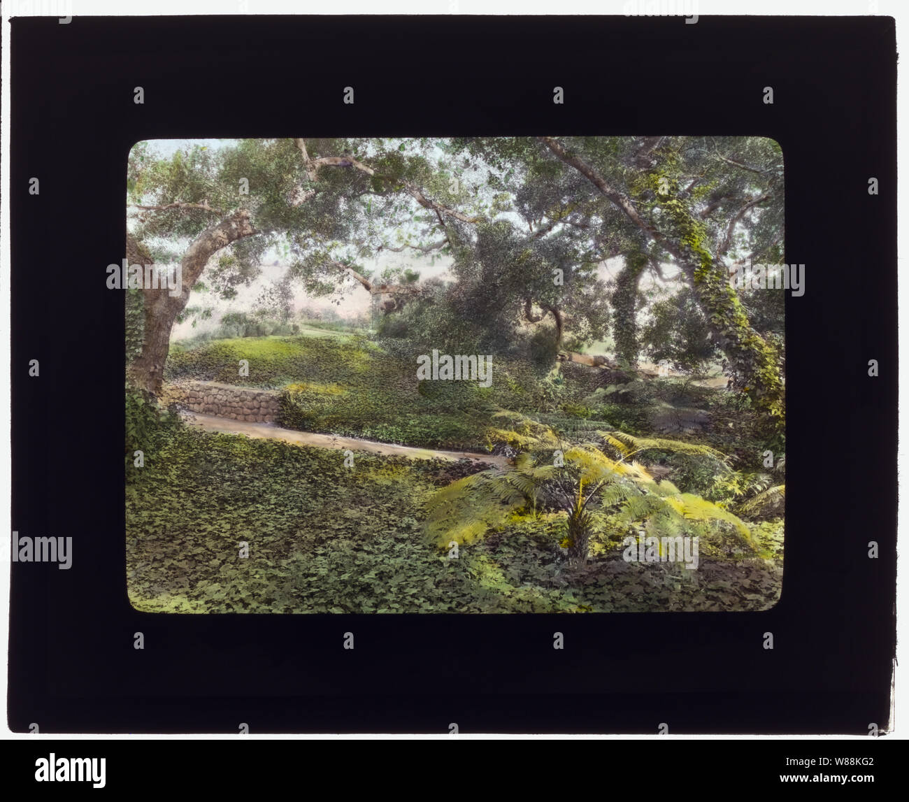 Glen Oaks, James Hobart Moore Haus, East Valley Road, Montecito, Kalifornien. Pfad Stockfoto