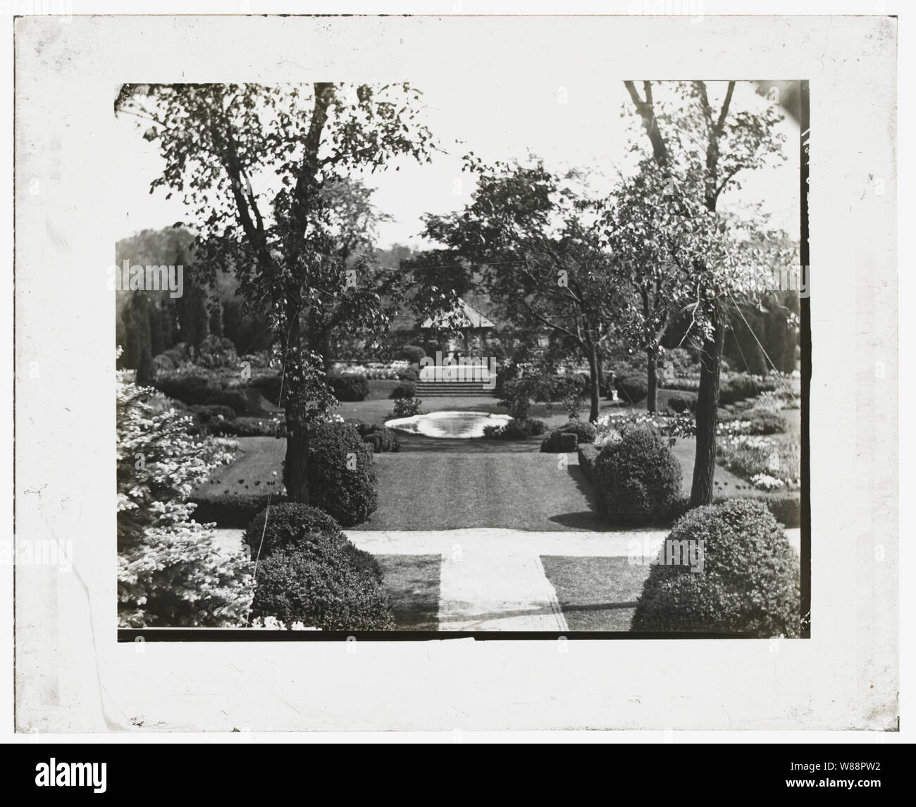 Dupont Killenworth, George Pratt Haus, Glen Cove, New York. Green Garden Stockfoto