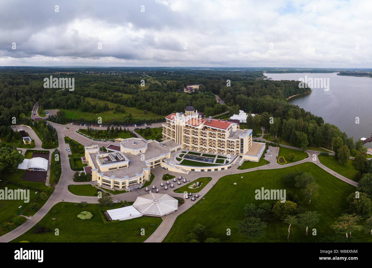 Istrien, Russland - AUGUST 2019 Mistral Hotel und Spa Stockfoto