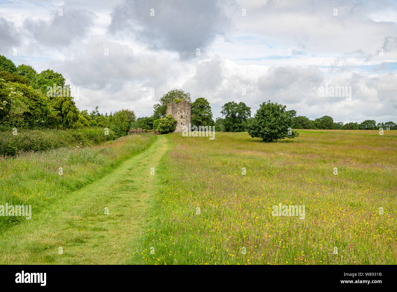 Das alte Schloss, das Crom Estate, Co Fermanagh, Nordirland Stockfoto