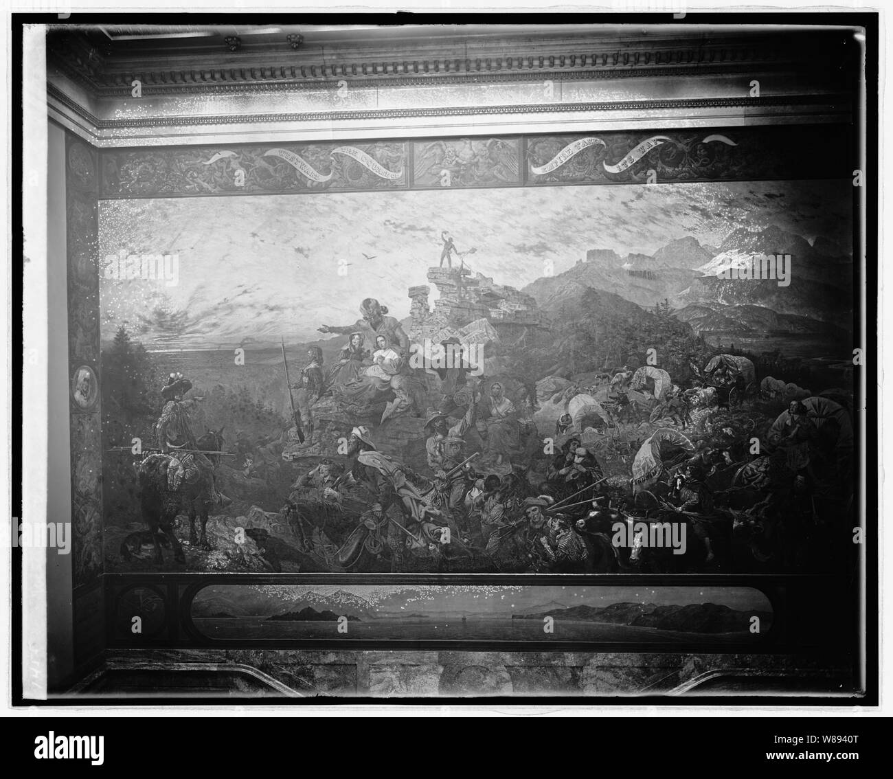 Nach Westen im Laufe des Imperiums nimmt seinen Weg Malerei im Capitol, Washington, D.C. Stockfoto