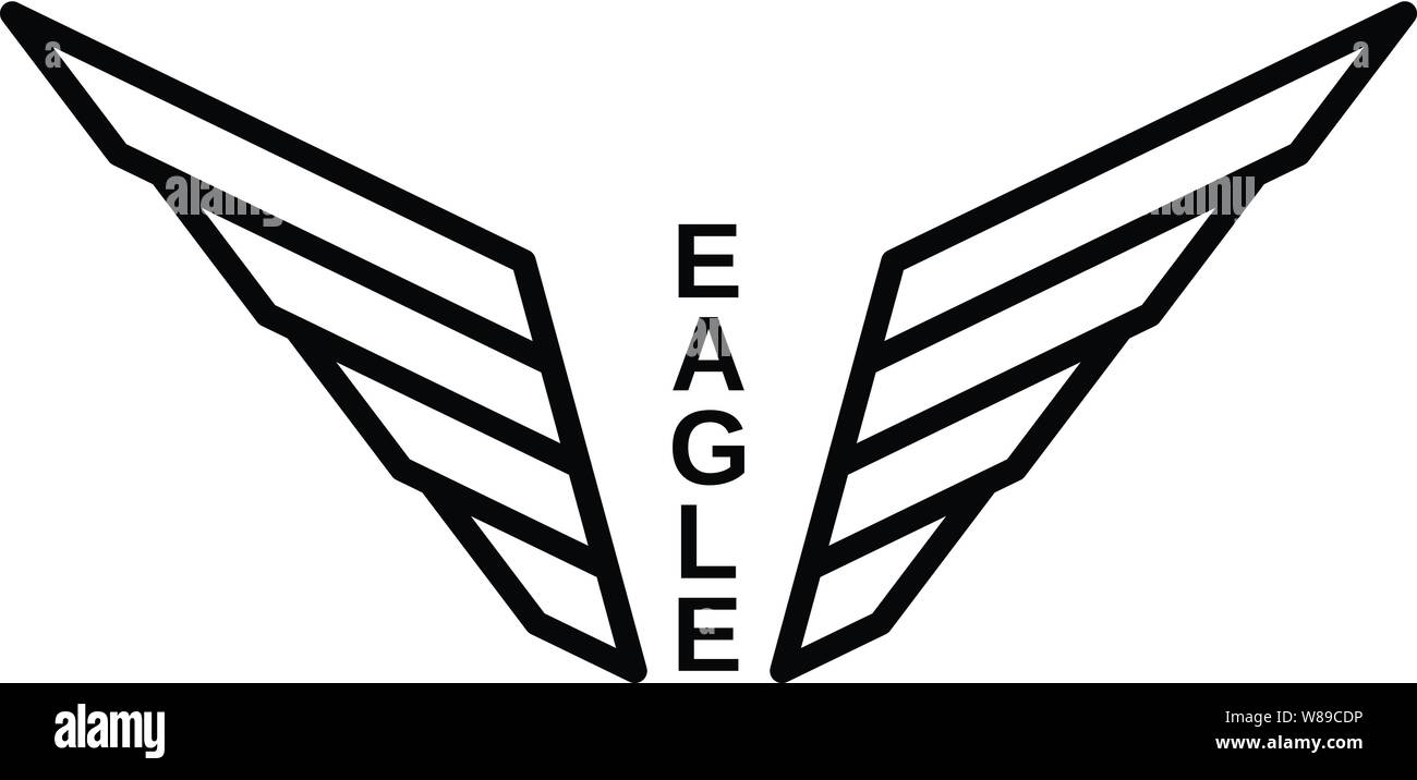 Eagle Logo, outline Style Stock Vektor