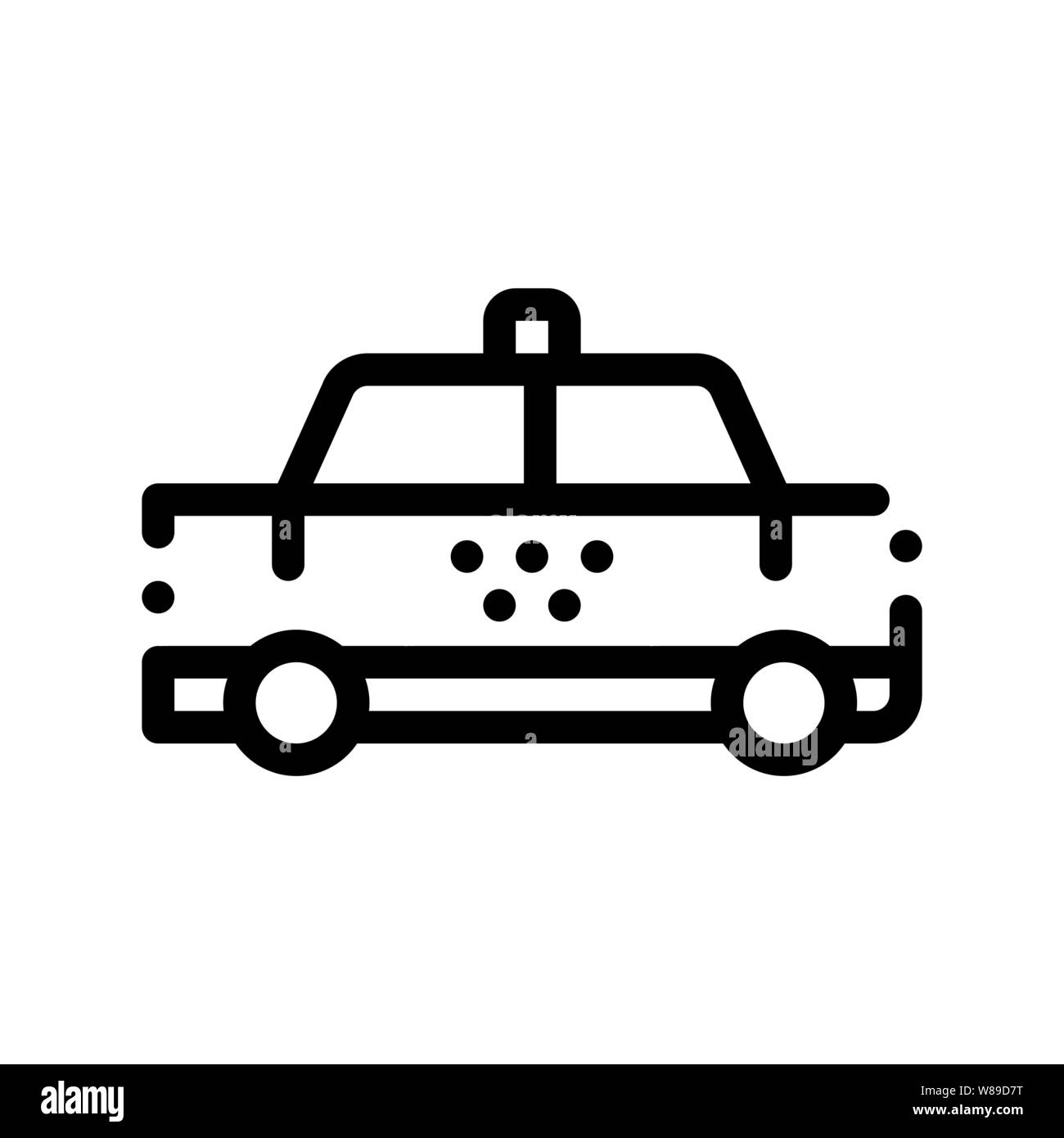Öffentliche Verkehrsmittel Taxi Auto Cab Vektor Zeichen Symbol Stock Vektor