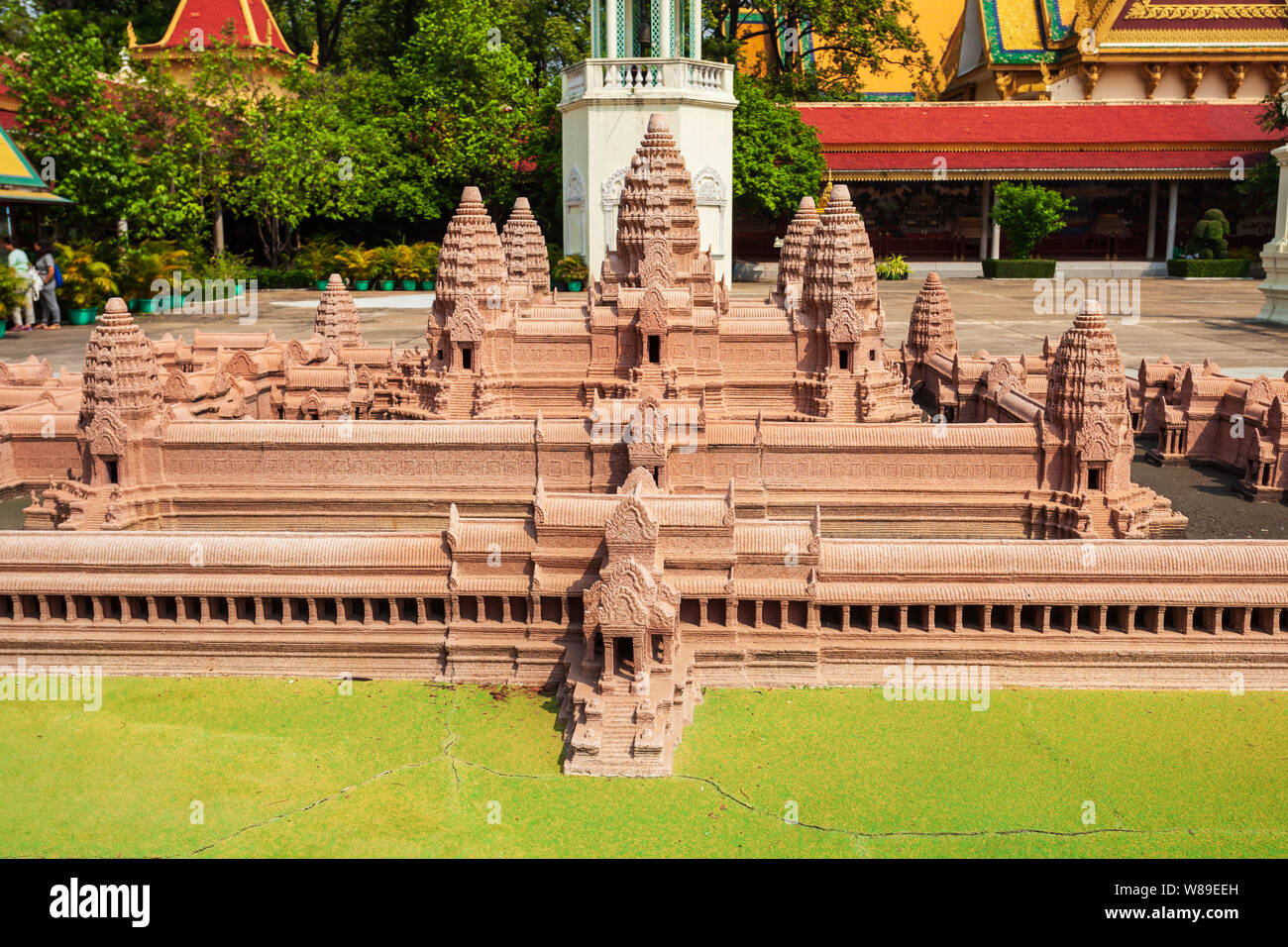 Angkor Wat Tempel Miniatur in Phnom Penh in Kambodscha Stockfoto