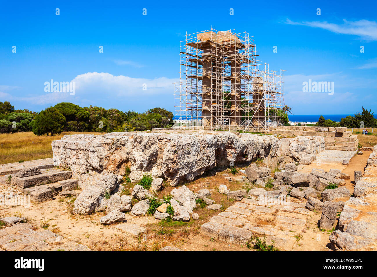 Akropolis in Rhodos Stadt auf der Insel Rhodos in Griechenland Stockfoto