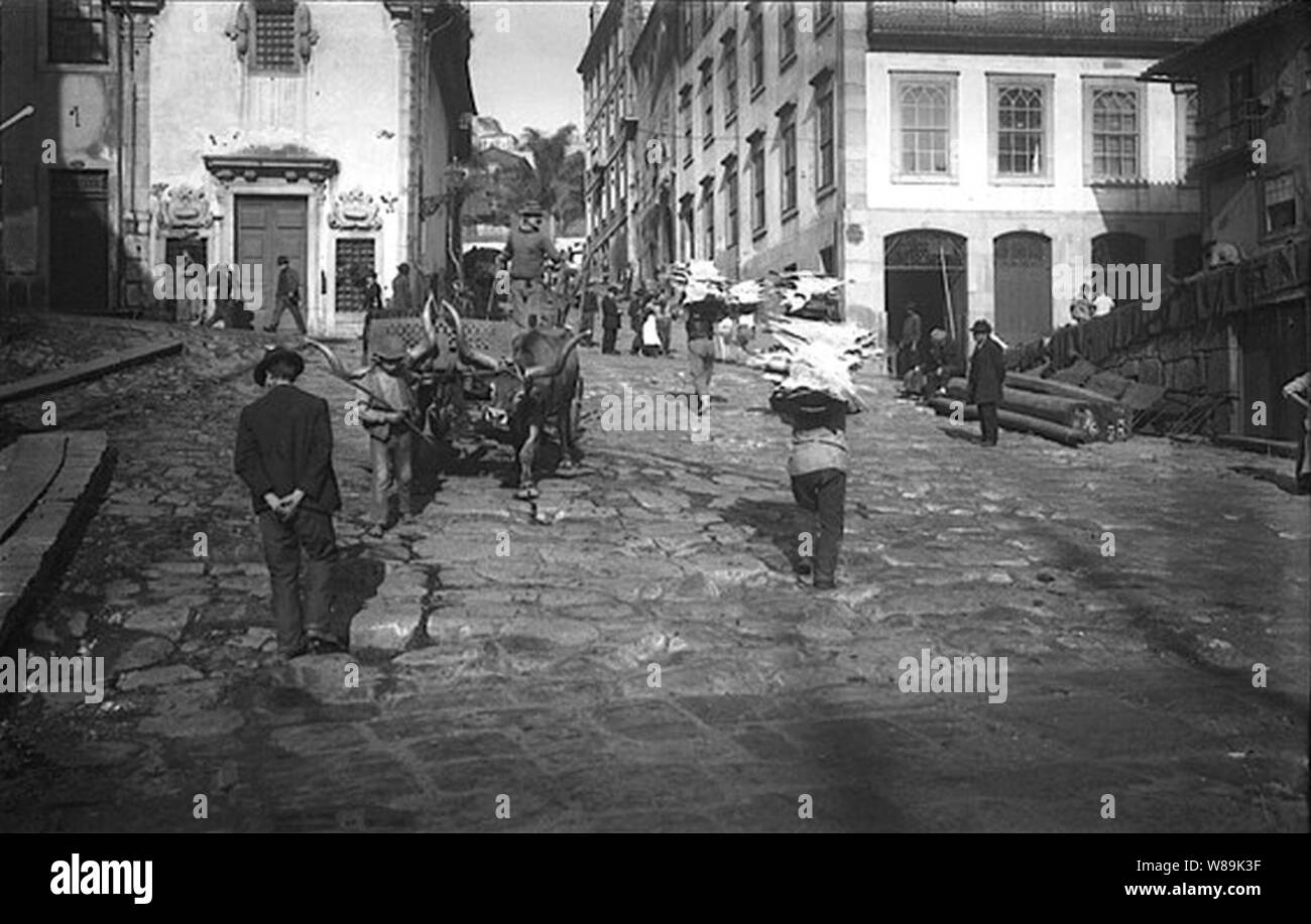 Dechargement de La Morue au Porto (rue Pret). Stockfoto