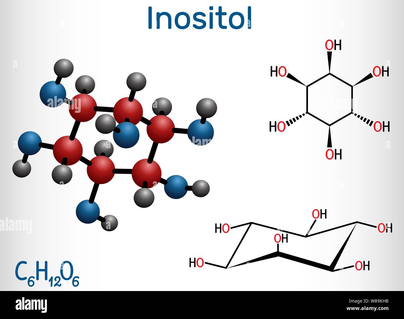 Inositol, myoInositol, Vitaminwie wichtig nutrien Molekül