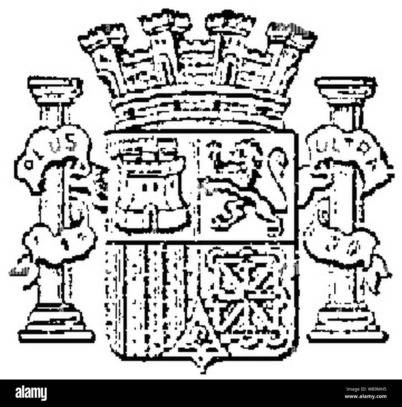 Decreto de Constitución de la Junta de Defensa Nacional ein. Stockfoto