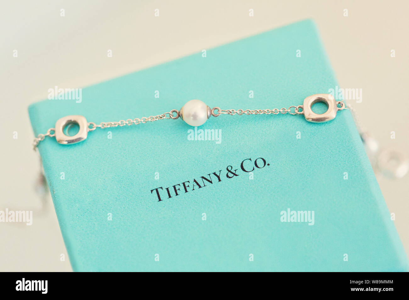 Tiffany & Co Silber Armband Stockfoto