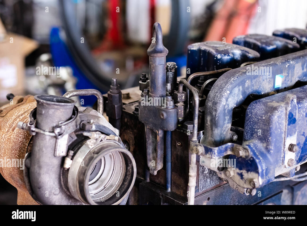 Blick auf Automotive equipment Tool für Auto Einbau der Kupplung. Tools für Lkw-Einbau der Kupplung. Close up Auto Kupplung Tools zum Entfernen von Geräten. Abstr Stockfoto