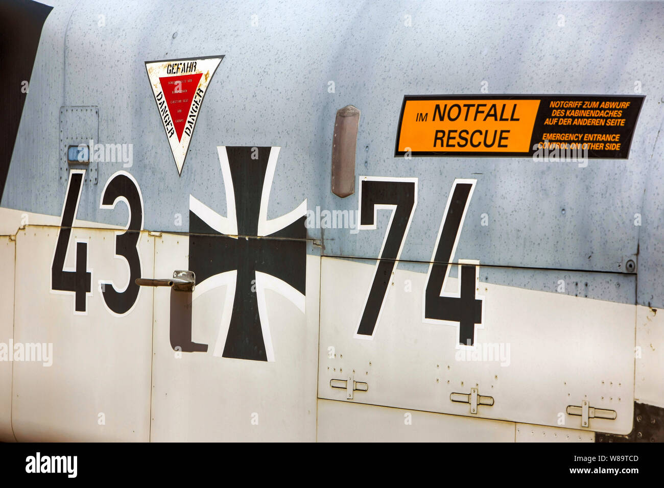 Markierungen auf einem deutschen Luftwaffe Panavia Tornado IDS auf Anzeige an den Pima Air & MSpace Museum, Tucson, AZ Stockfoto