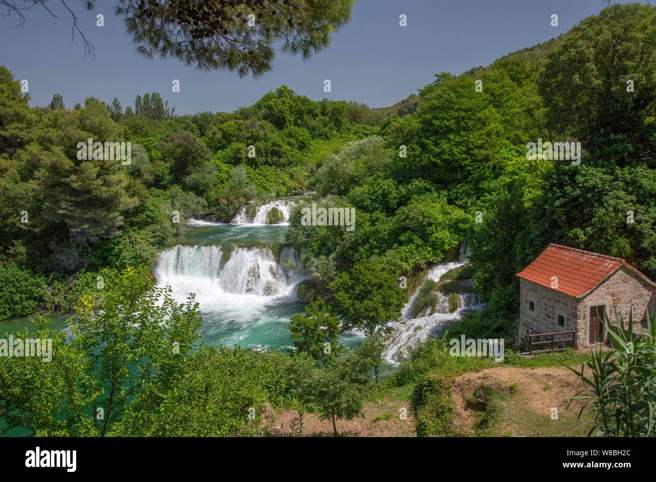 Skradinski Buk Wasserfälle im Nationalpark Krka, Kroatien Stockfoto