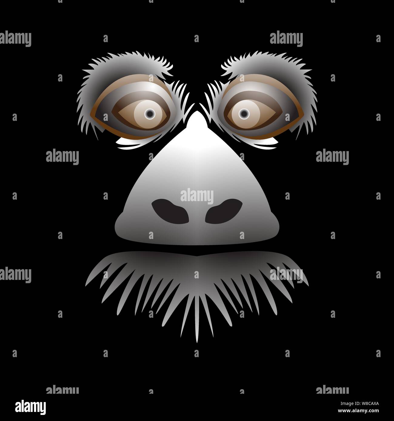 Der Vektor der Hund face Design auf einem weißen Hintergrund. Tier. Vector Illustration Stock Vektor