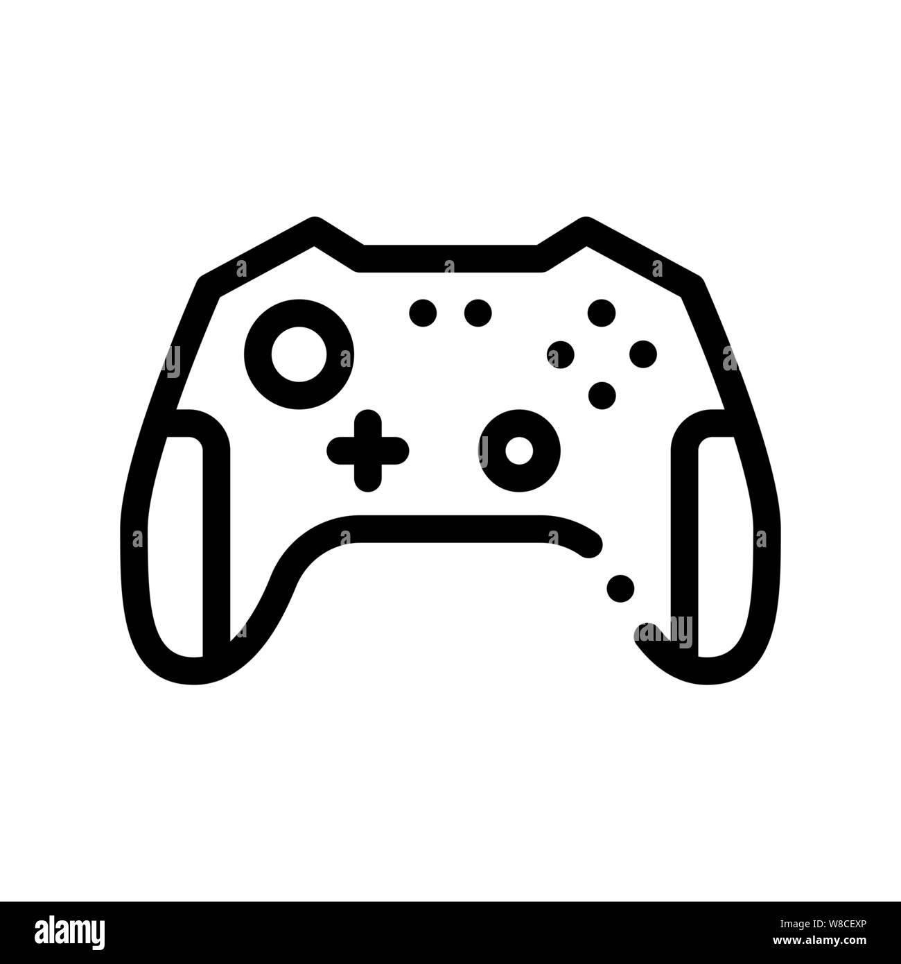 Interaktive Kinder Videospiele Gamepad Vektor Icon Stock Vektor