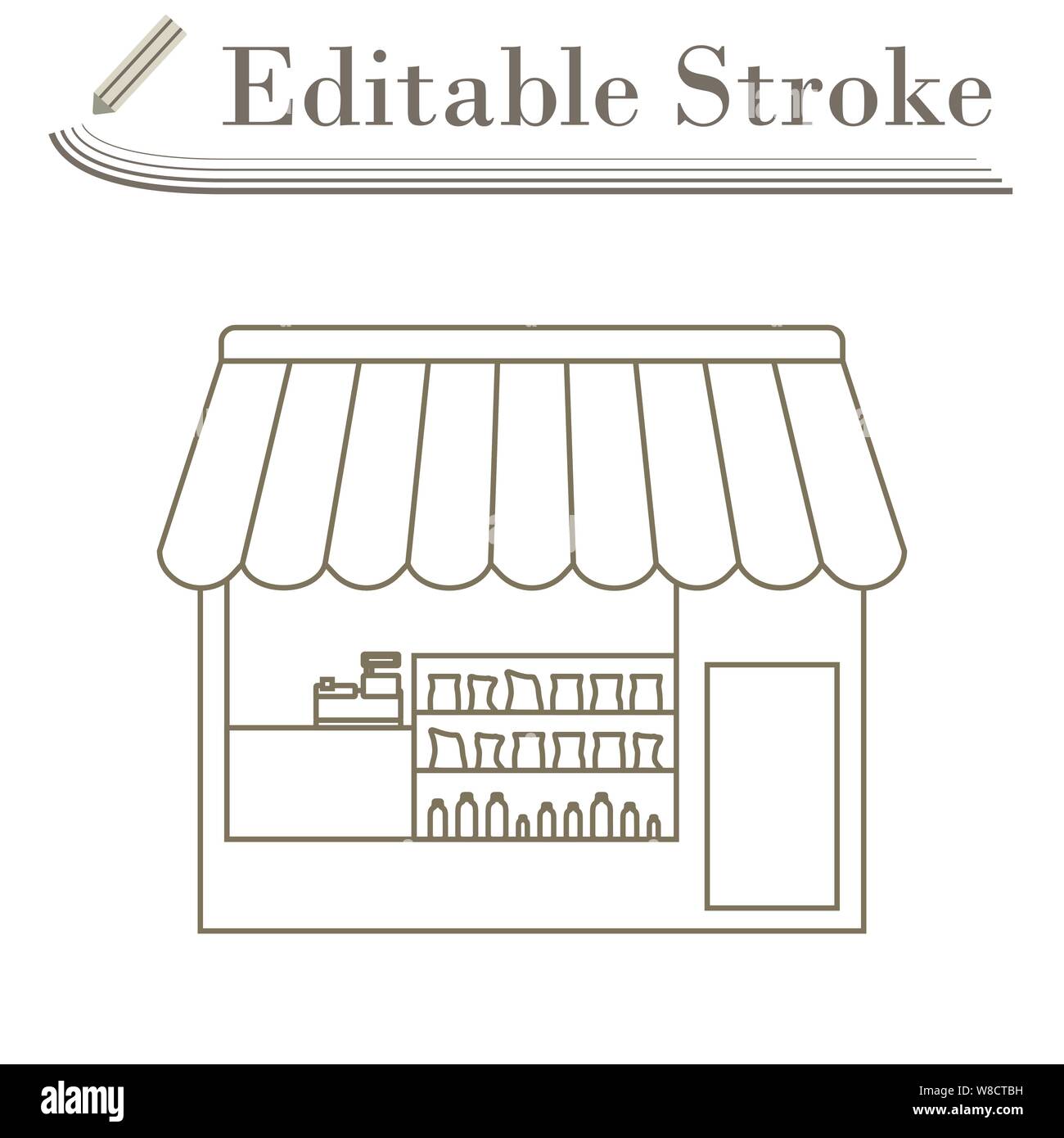 Zelt Shop Symbol. Editierbare Hub einfaches Design. Vector Illustration. Stock Vektor