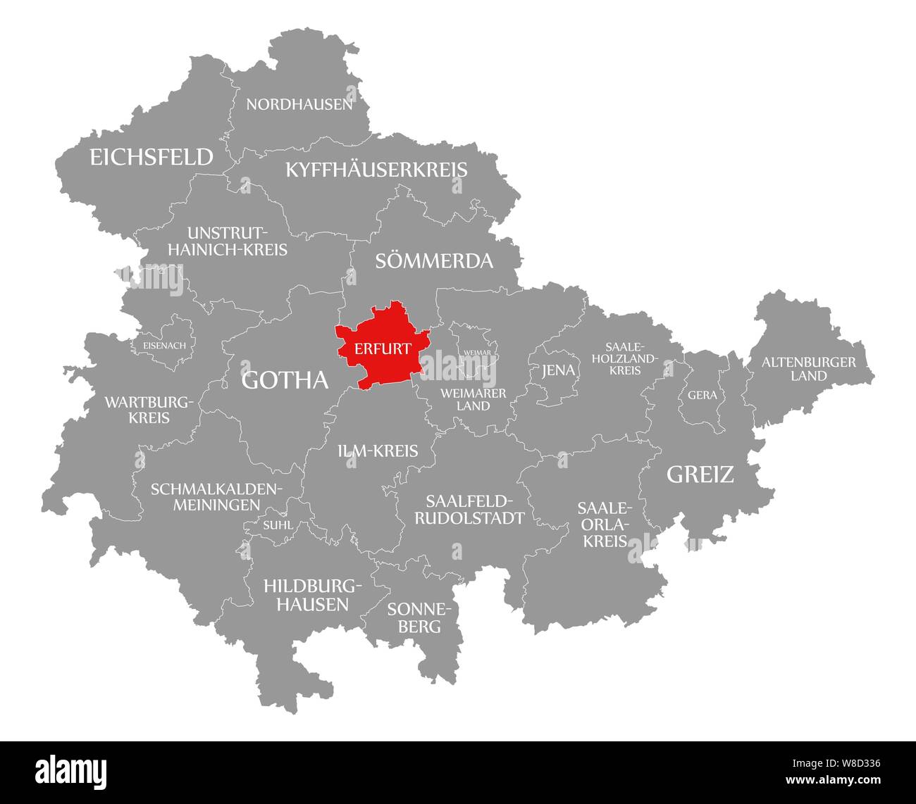 Erfurt landkarte Ausgeschnittene Stockfotos und bilder Alamy