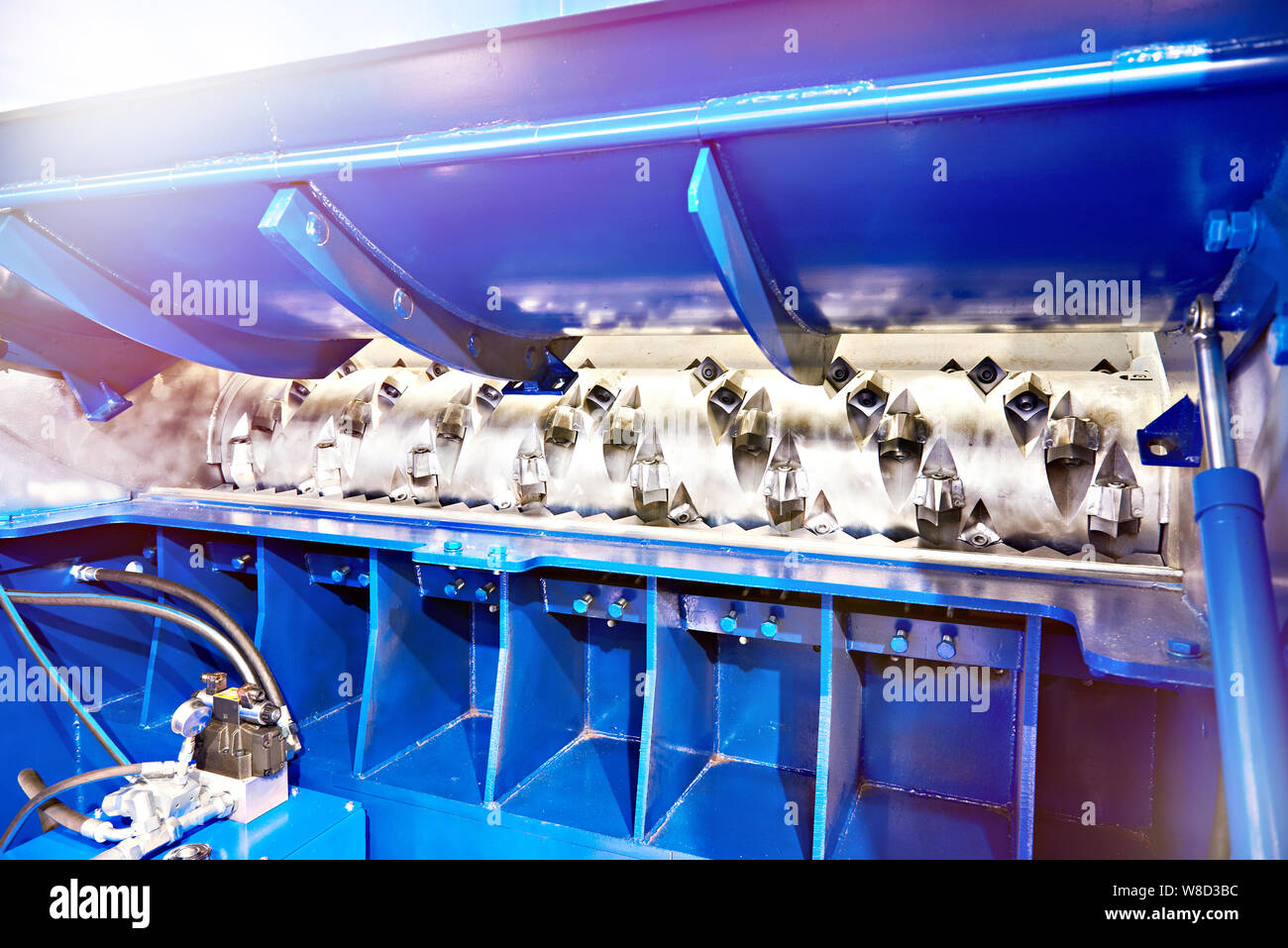 Single-Welle (Rotor) industrial Shredder für Holz Stockfoto