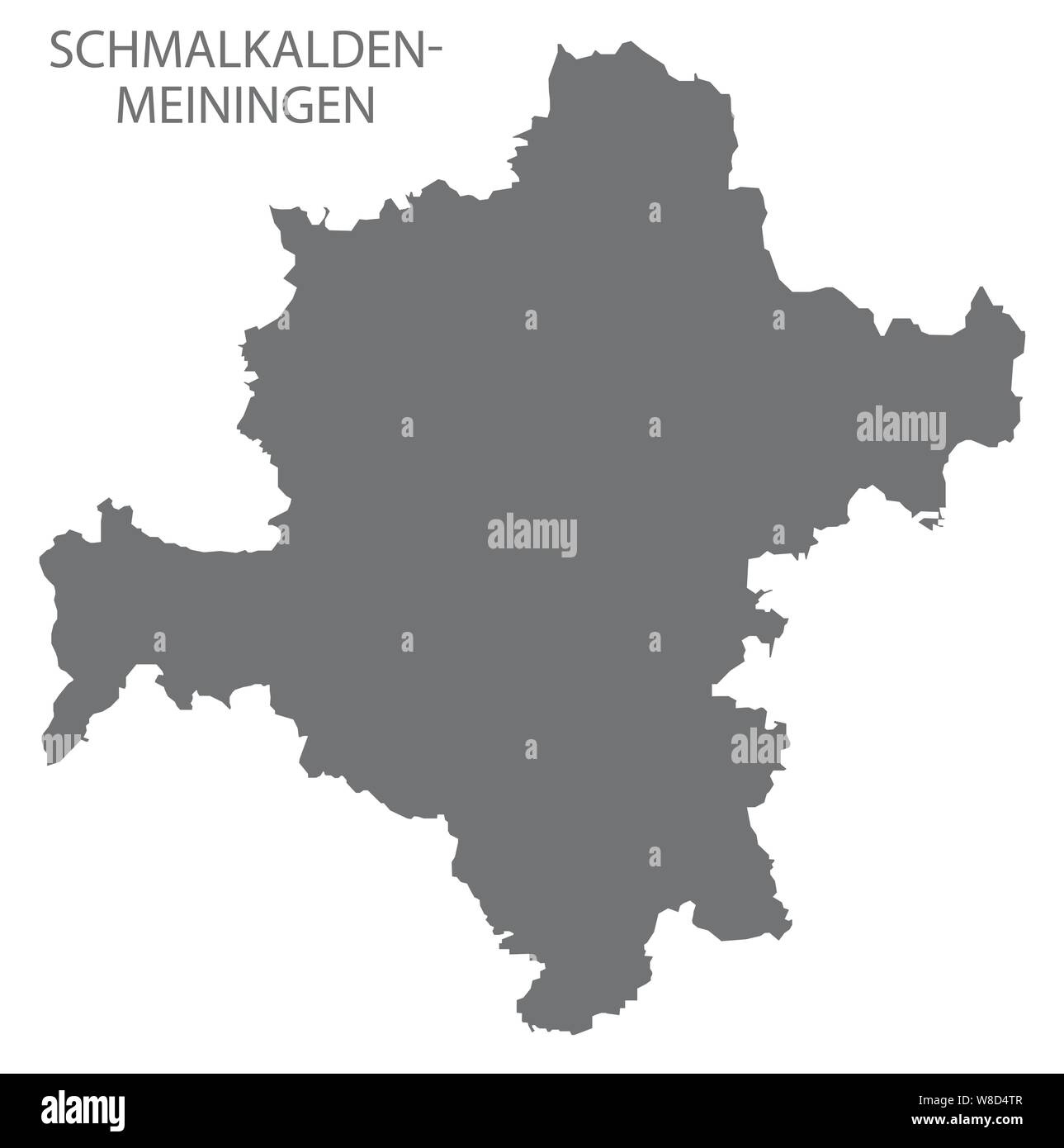 Schmalkalden-Meiningen gray county Karte von Thüringen, Deutschland Stock Vektor
