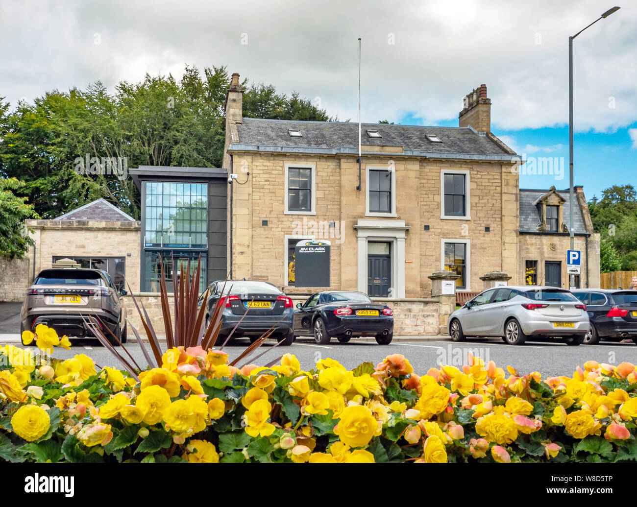 Das Jim Clark Motorsport Museum in der Marktgemeinde Duns in den Scottish Borders ist für das Leben und die Motorsportkarriere des Jim Clark gewidmet. Stockfoto