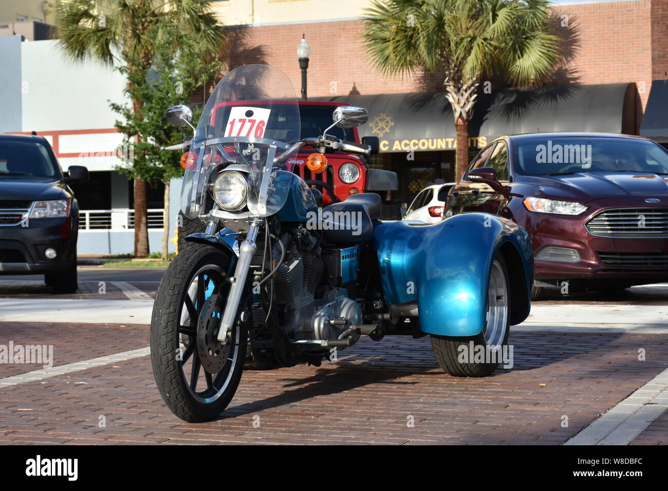 Ich habe diese Foto einer Harley Davidson Sportster am Cruisin' Winter Haven Car Show im Winter Haven, Florida am 4. Mai 2019. Stockfoto