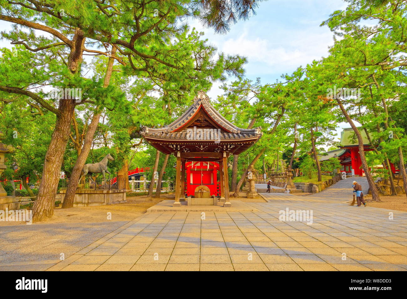 Osaka, Japan - 21 November 2018 - sumiyoshi Grand Schrein oder sumiyoshi Taisha in der Stadt Osaka, Kansai in Osaka, Japan. Stockfoto