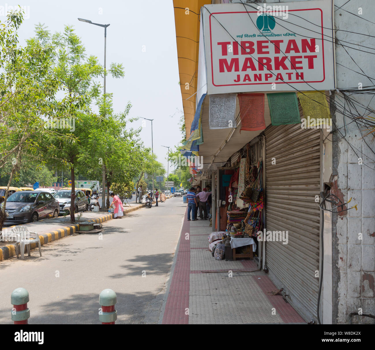 Der tibetische Markt an der Janpath in Neu-Delhi, Indien Stockfoto