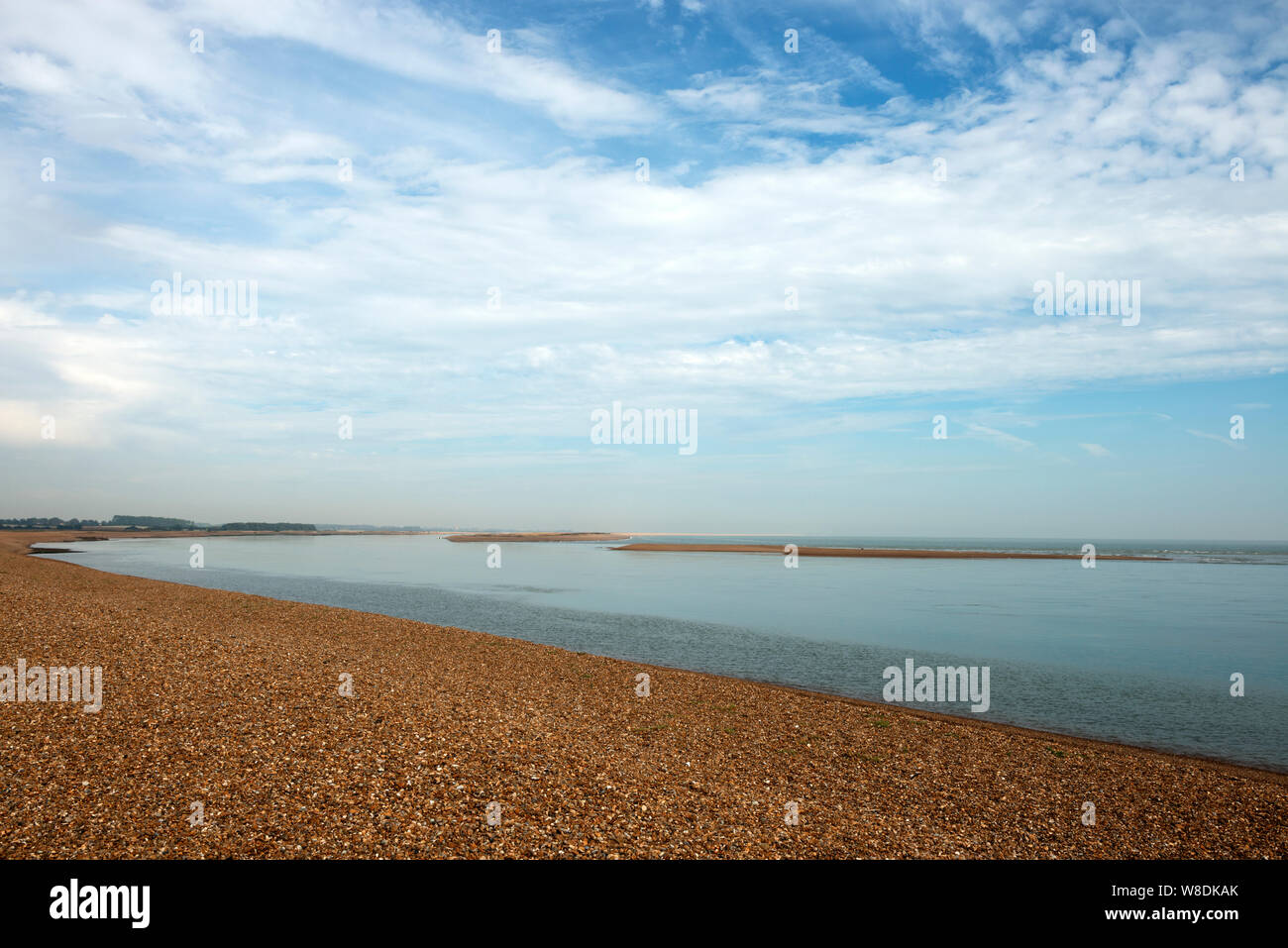 Der Punkt, Shingle Street, Suffolk, Großbritannien. Stockfoto