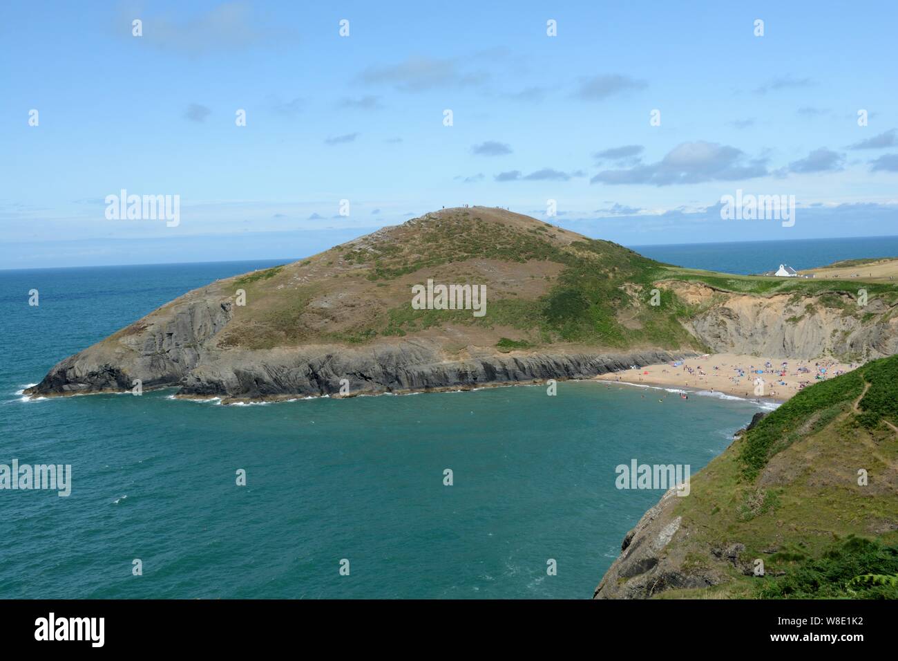 Mwnt Strand von Ceredigion Coast Path Cardigan Bay West Wales Küste Wales Cymru GROSSBRITANNIEN Stockfoto