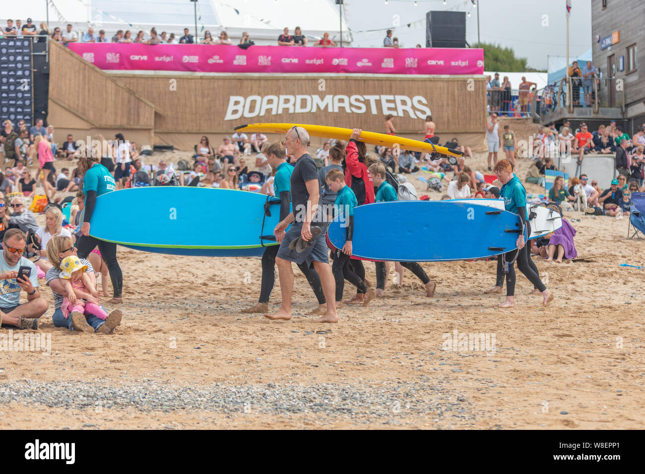 Boardmasters Surf Wettbewerb 2019 Stockfoto