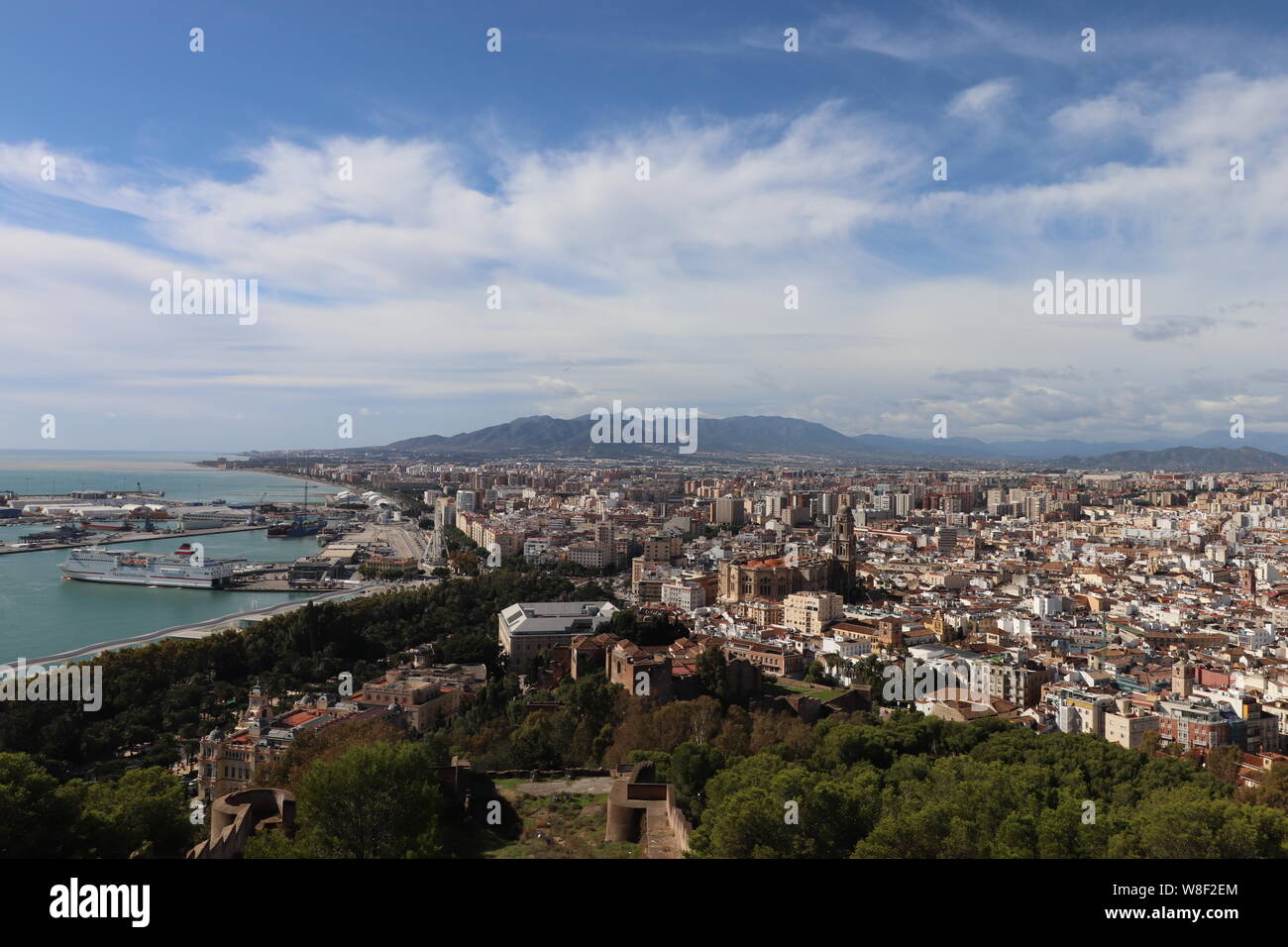 Citytrip Malaga Spanien Stockfoto